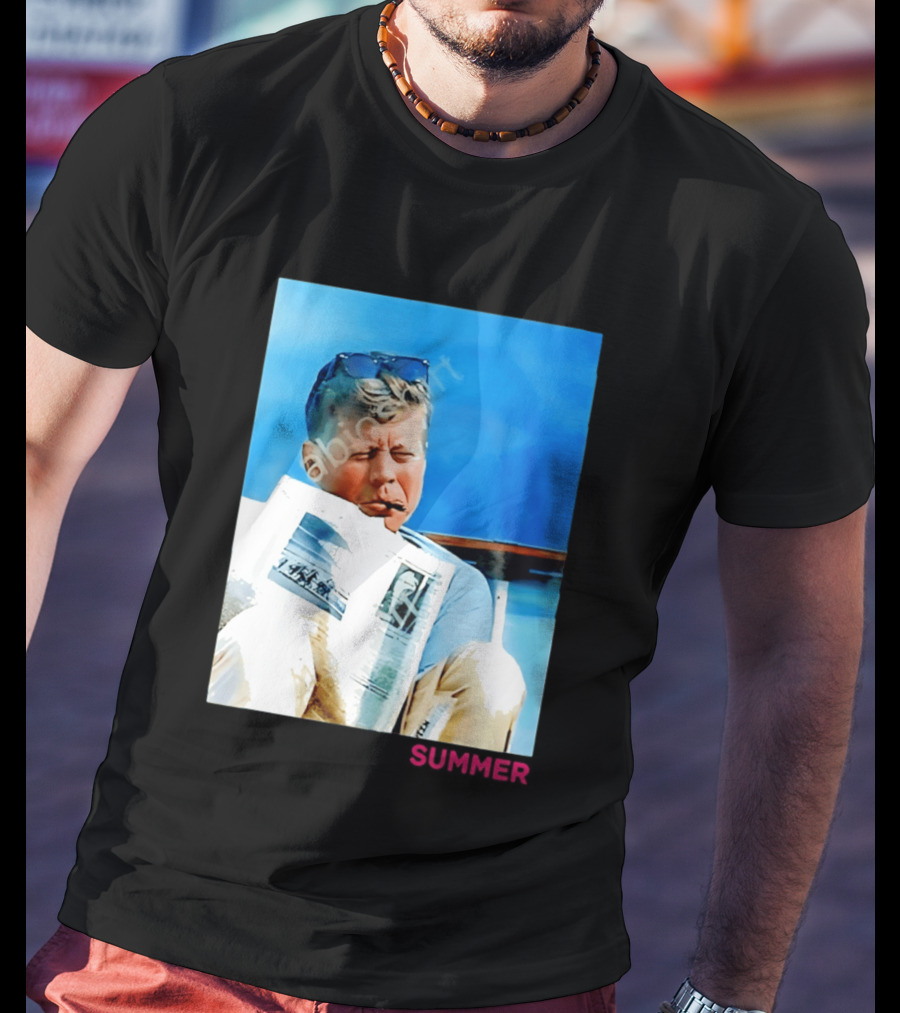 Barstool Sports JFK Summer Sunglasses Reading News T-Shirt