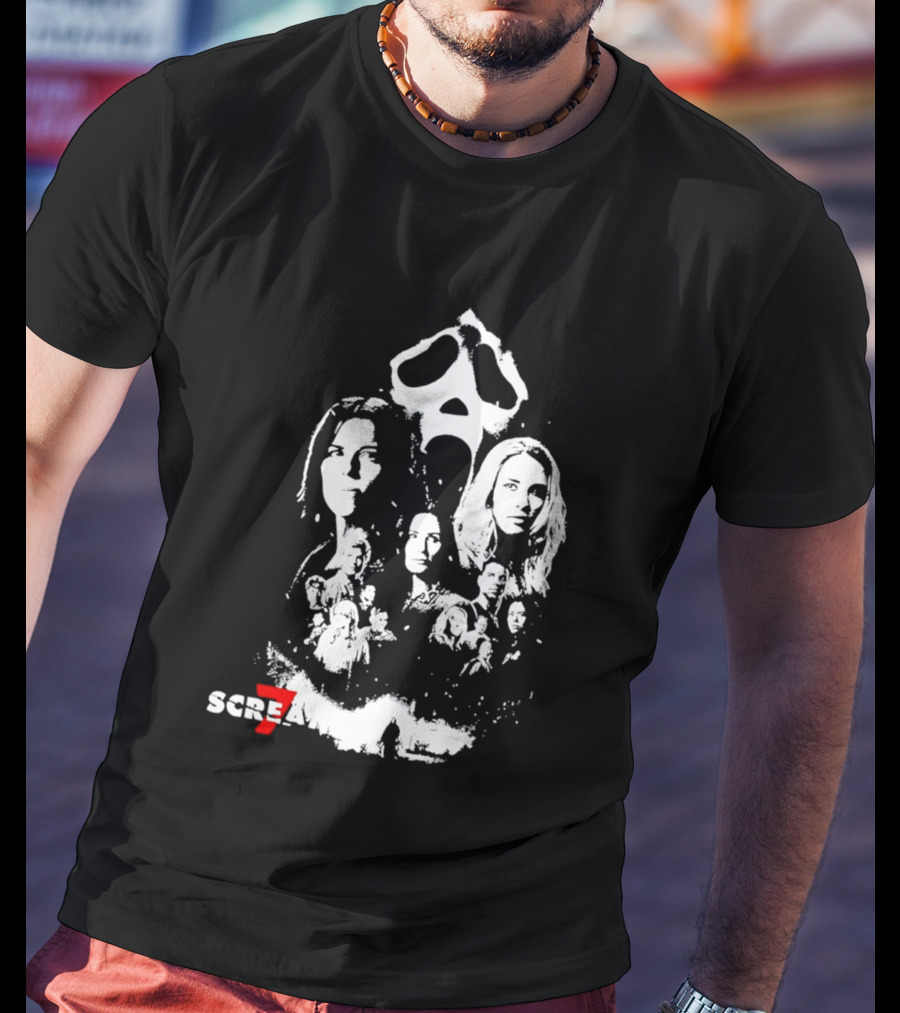 Scream 7 Cinemark Ghostface Mask Faces T-Shirt