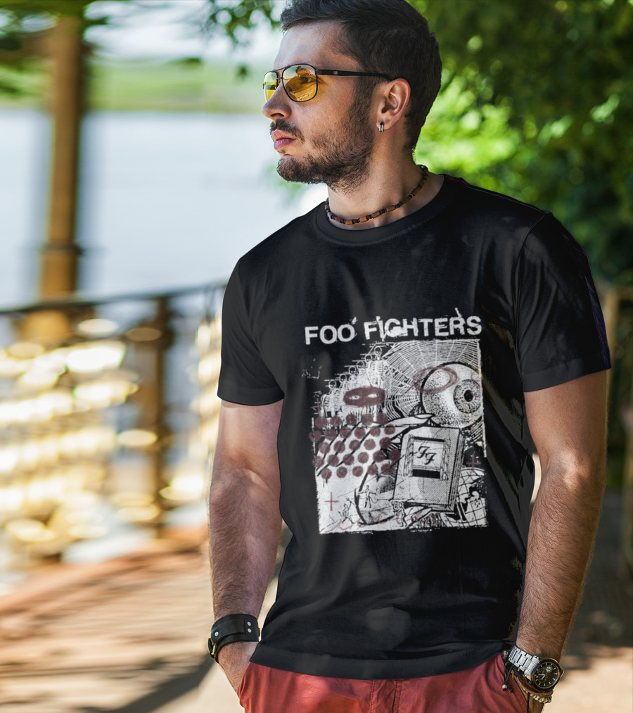 Foo Fighters Your Favorite Toy Album Abstract Pink Geometric T-Shirt