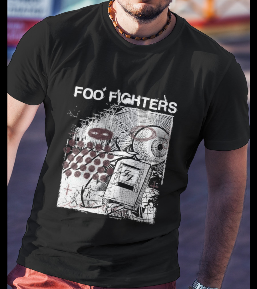 Foo Fighters Your Favorite Toy Album Abstract Pink Geometric T-Shirt