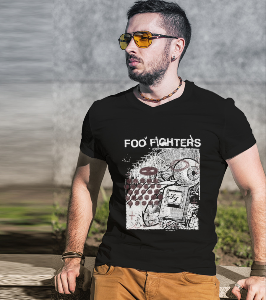 Foo Fighters Your Favorite Toy Album Abstract Pink Geometric T-Shirt