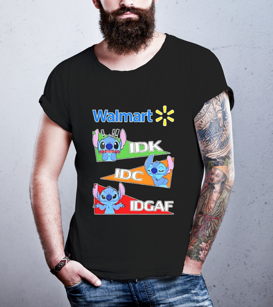 Walmart Stitch IDK IDC IDGAF T-Shirt