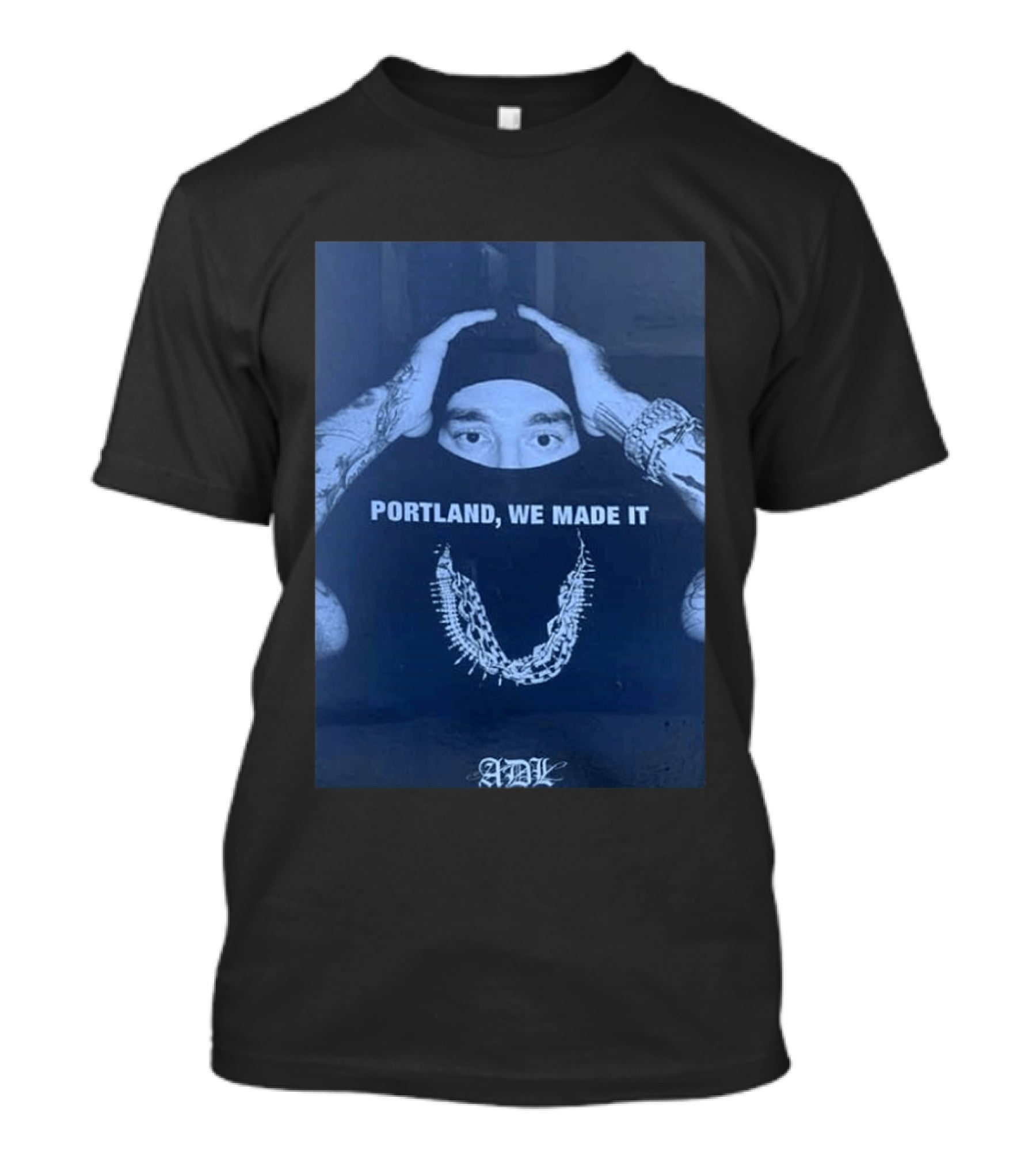 Yeat Portland We Made It ADL Tattoed Chains Masked T-Shirt