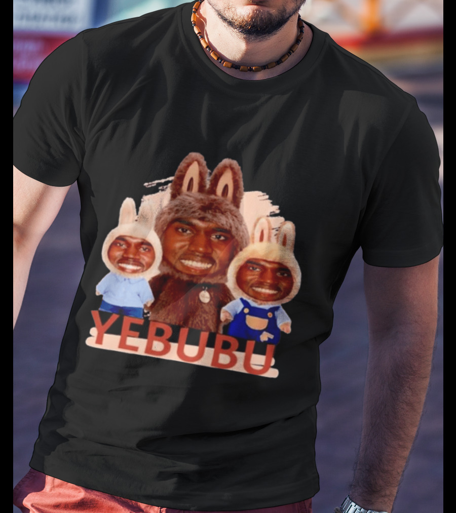 Yebubu Kanye West X Labubu Bunny Costume Trio T-Shirt