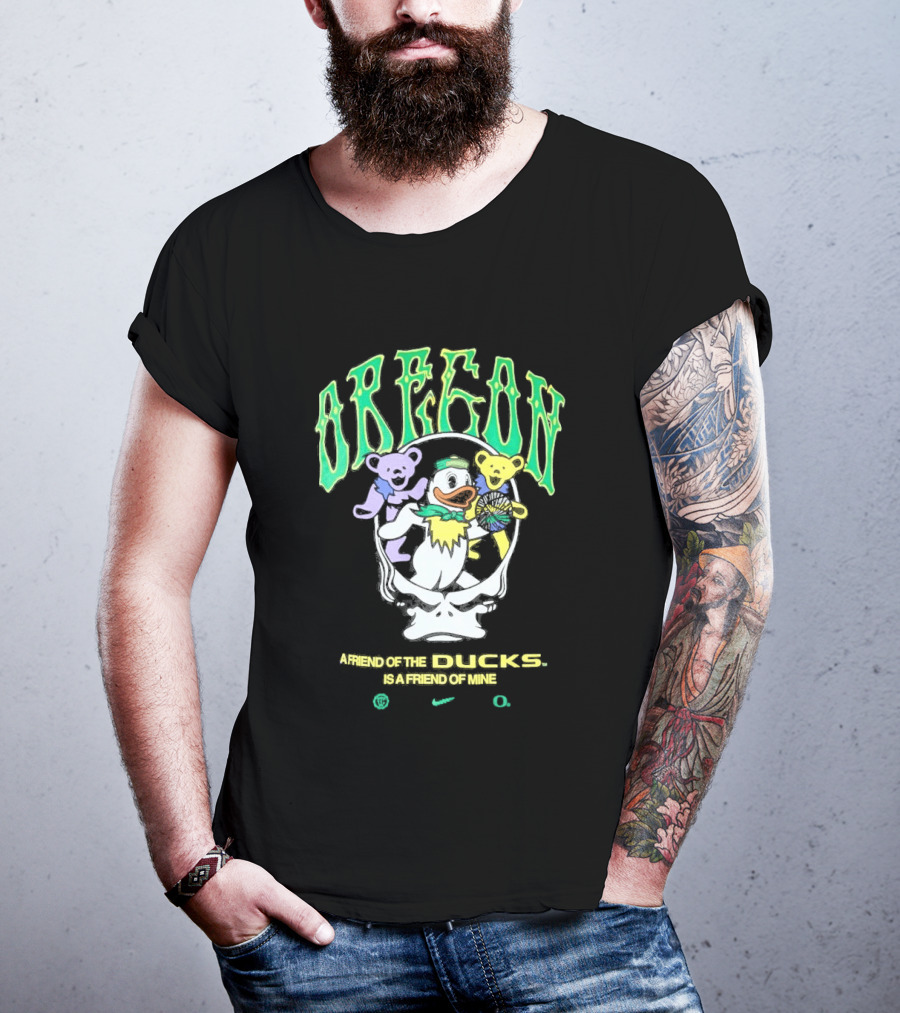 Oregon Ducks Grateful Dead Bears Collaboration Nike T-Shirt