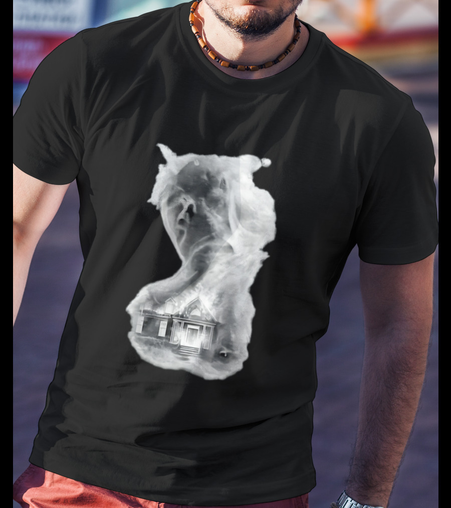 Regal Scream Haunted House Face Cloud T-Shirt