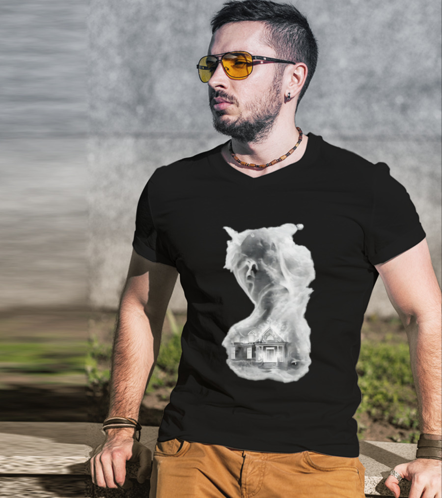 Regal Scream Haunted House Face Cloud T-Shirt