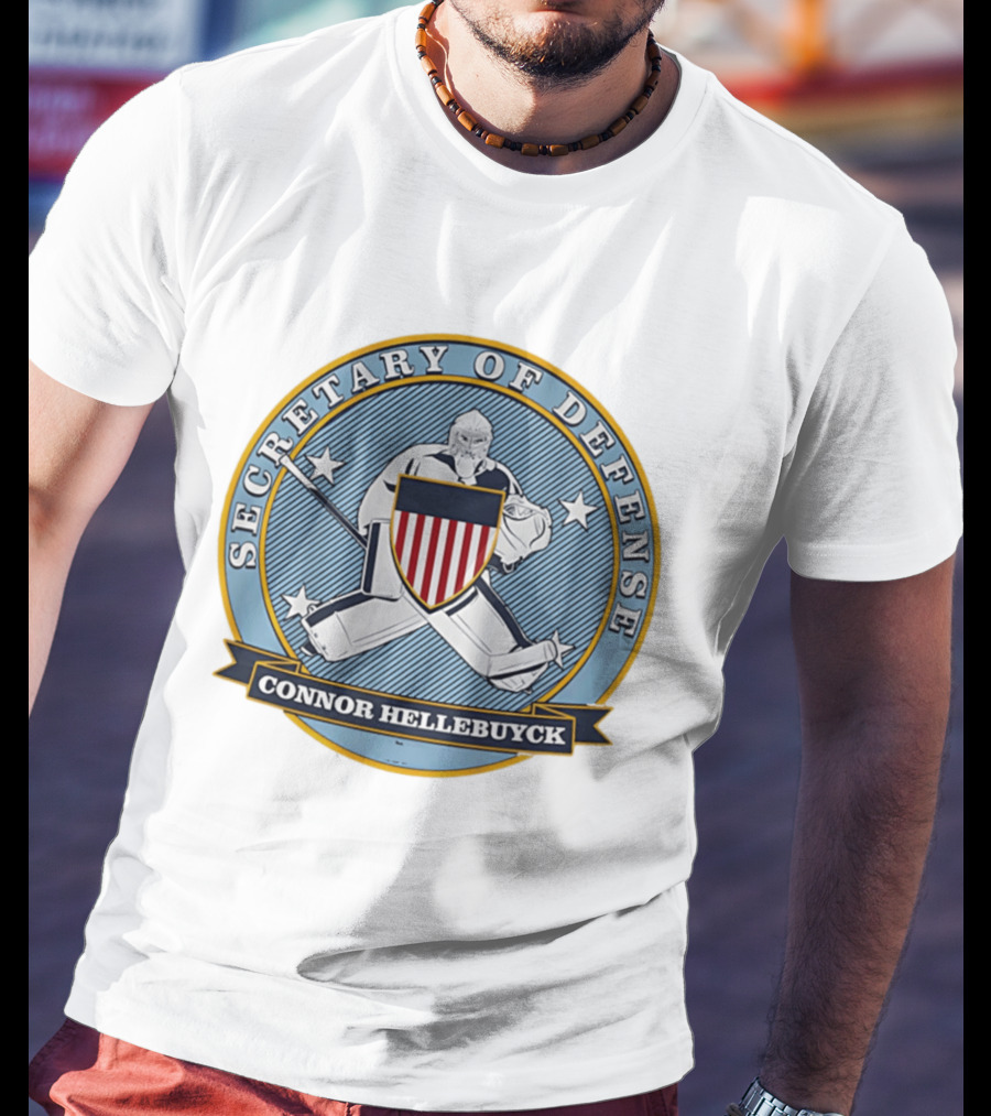 Connor Hellebuyck Secretary Of Defense Hockey Goalie T-Shirt