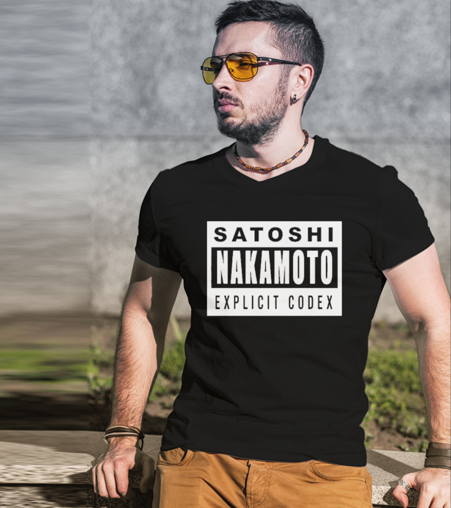 Satoshi Nakamoto Explicit Codex T-Shirt