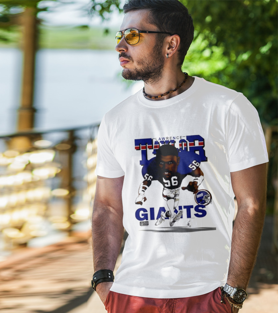 Lawrence Taylor Giants 56 New York 1987 Caricature T-Shirt