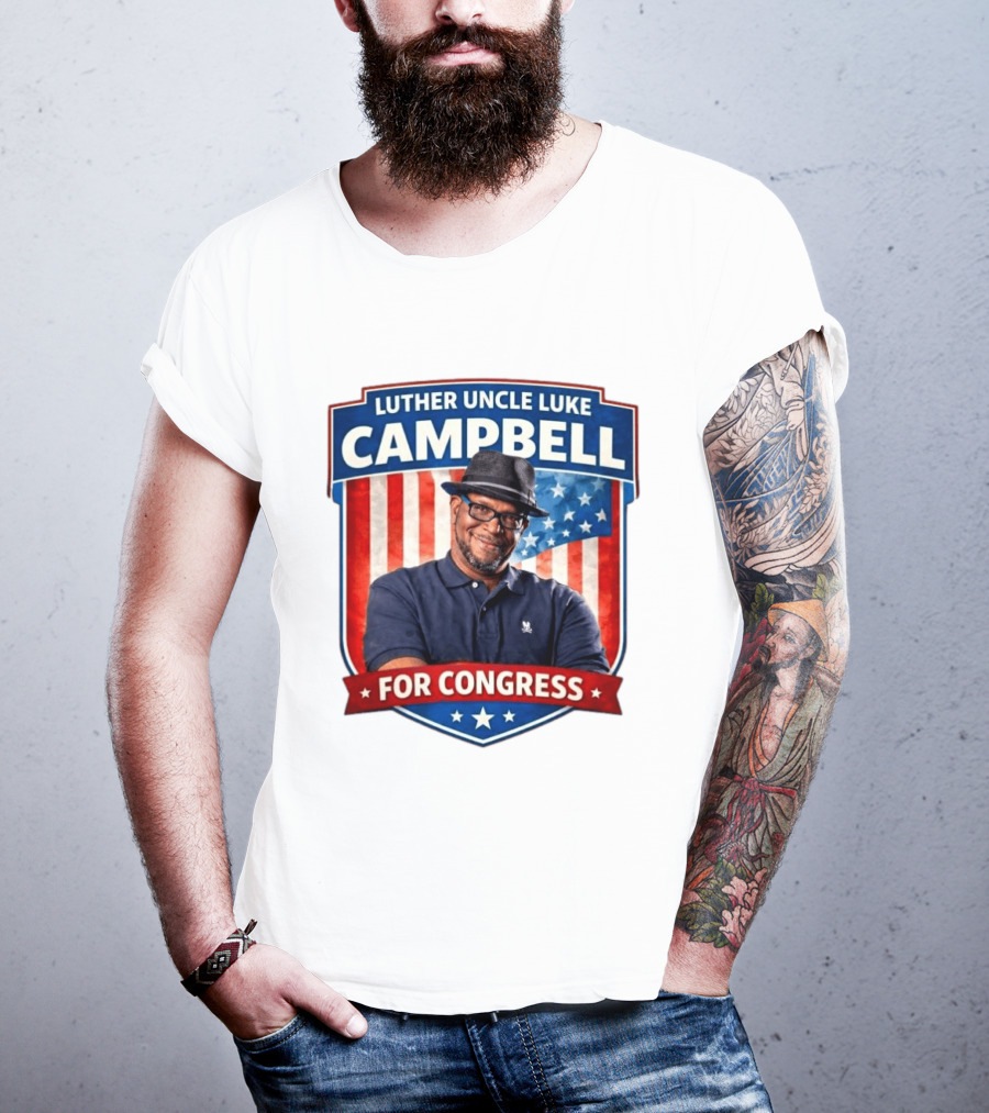 Luther Uncle Luke Campbell For Congress American Flag Leadership T-Shirt