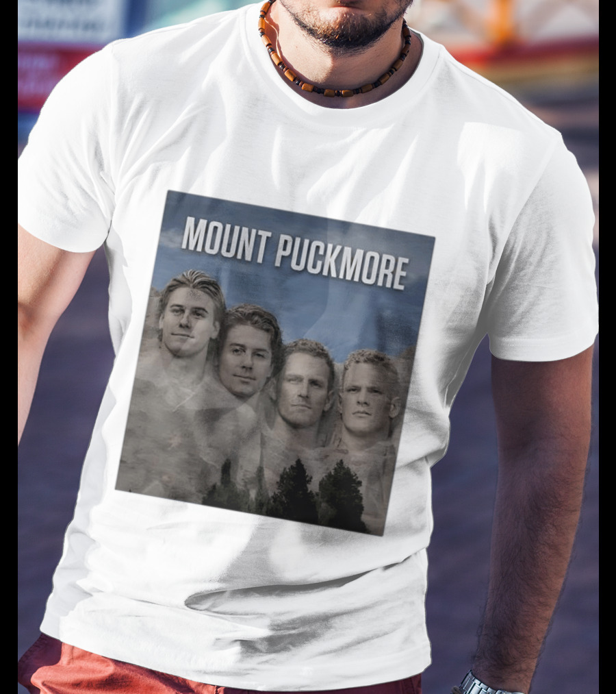Mount Puckmore Hockey Stars Carved Into Stone Mountain T-Shirt