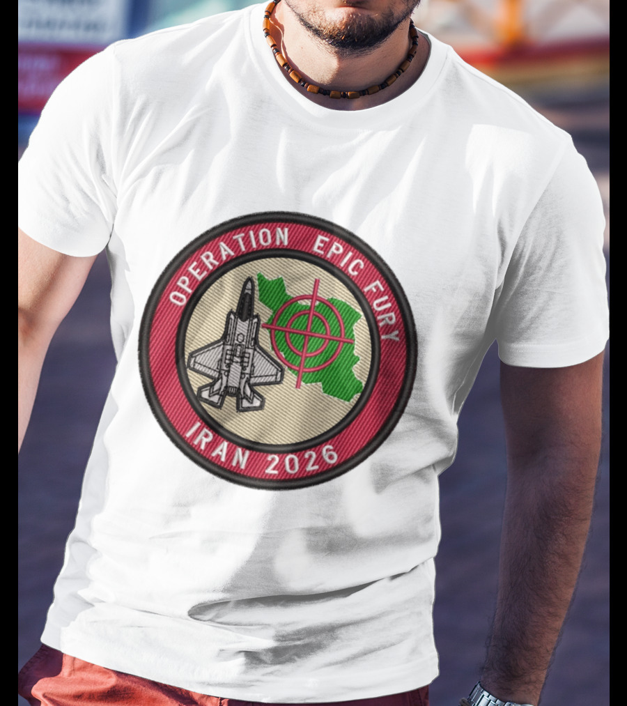 Operation Epic Fury Iran 2026 Fighter Jet Target Patch T-Shirt