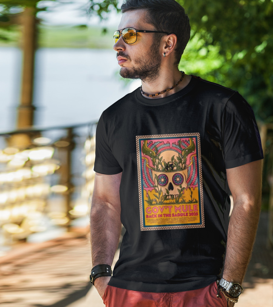 Gov't Mule Back In The Saddle 2025 Skull T-Shirt