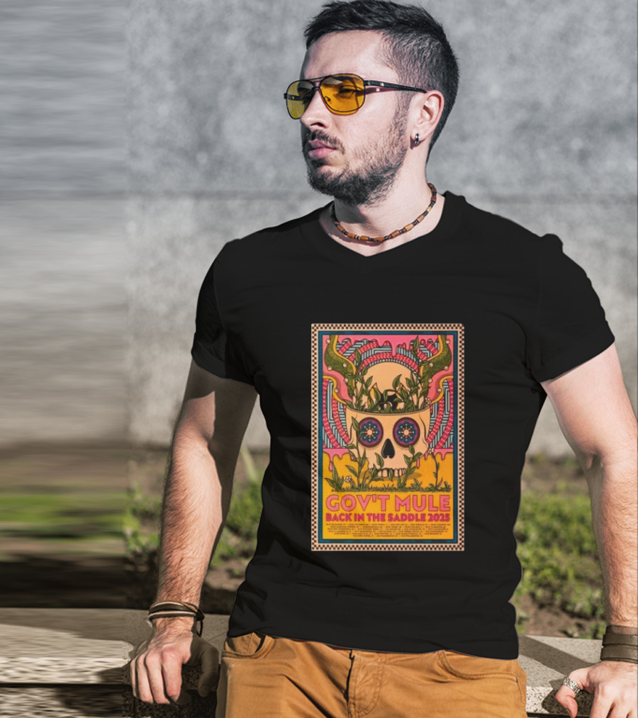 Gov't Mule Back In The Saddle 2025 Skull T-Shirt