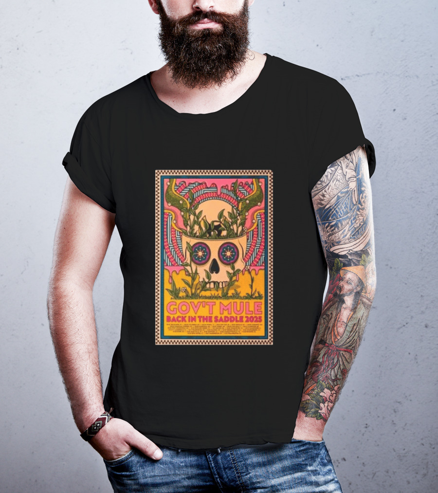 Gov't Mule Back In The Saddle 2025 Skull T-Shirt