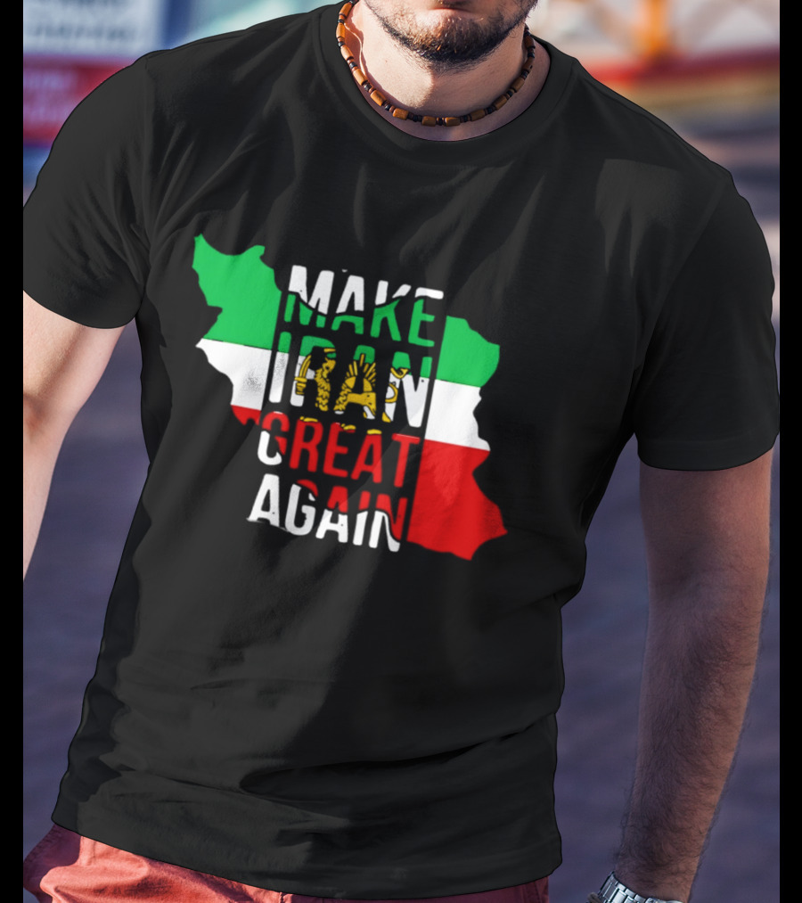 Make Iran Great Again Flag Map T-Shirt
