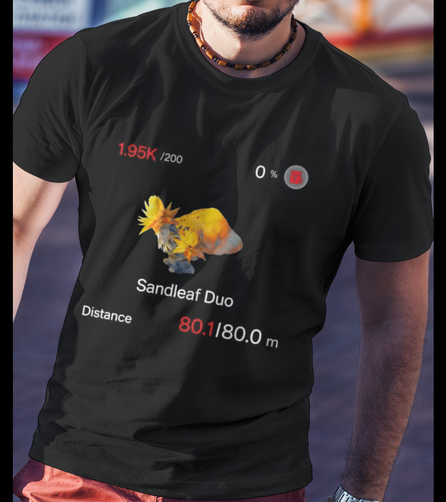 Sandleaf Dou Yellow Flowers With 395km Distance And 500/190.9m T-Shirt