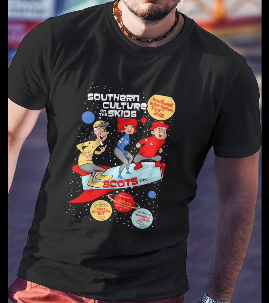 Southern Culture On The Skids Southeast Solar System Tour 2026 SCOTS Star Community Bar Atlanta T-Shirt