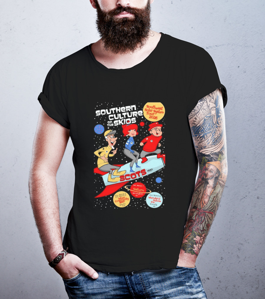 Southern Culture On The Skids Southeast Solar System Tour 2026 SCOTS Star Community Bar Atlanta T-Shirt