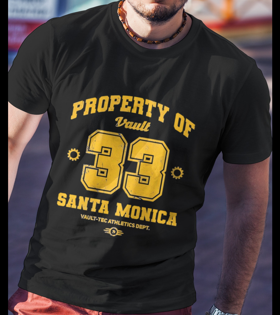 Property Of Vault Tec Santa Monica Athletics Dept 33 T-Shirt