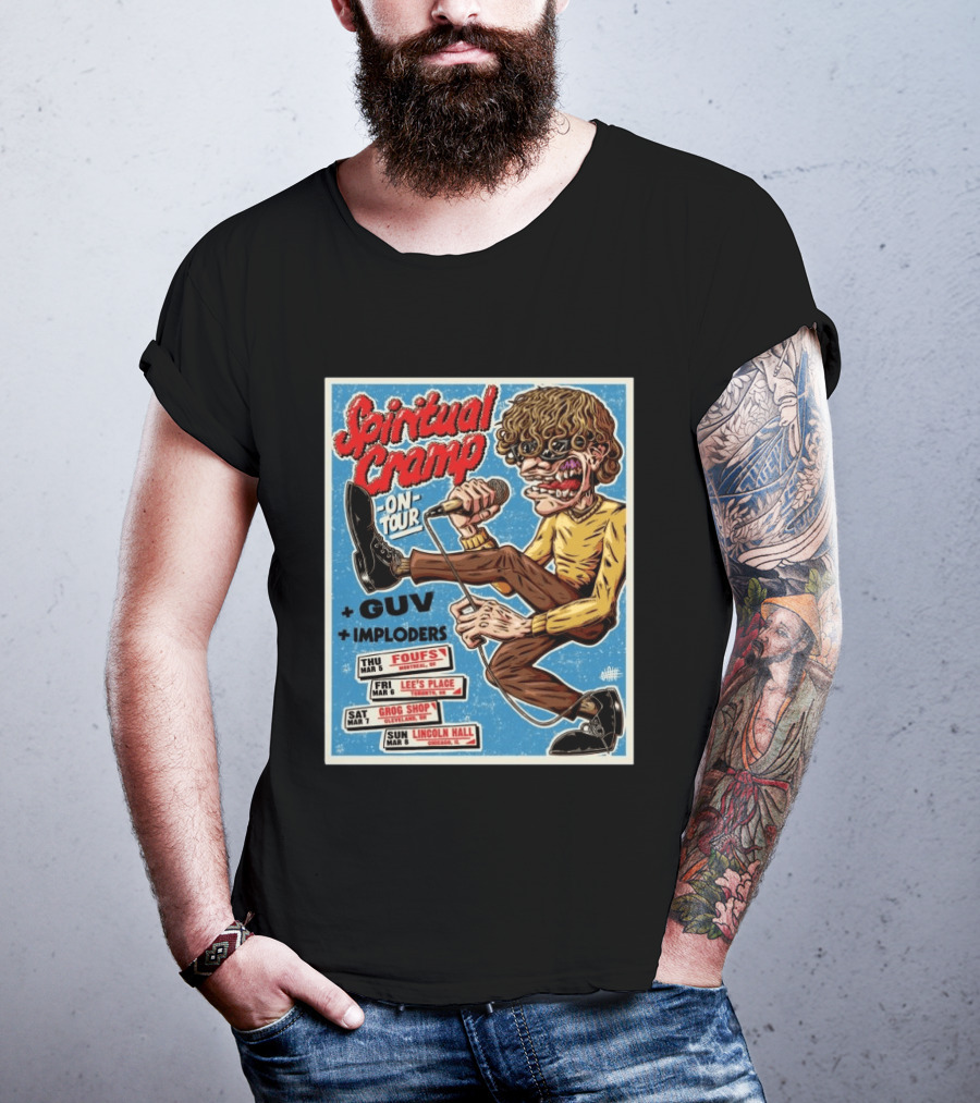 Spiritual Cramp On Tour With GUV And Imploders Cleveland OH Mar 7 2026 T-Shirt