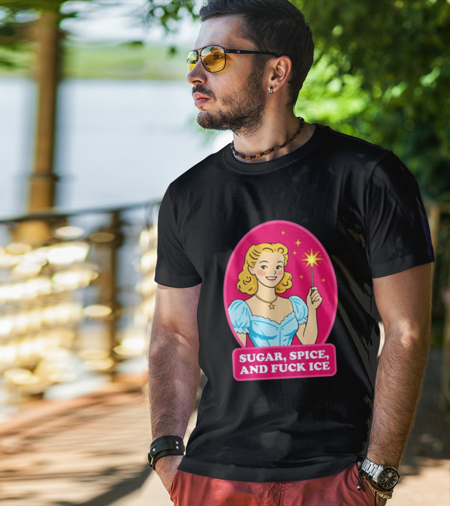 Sugar Spice And Fuck Ice Retro Cartoon Magic Wand T-Shirt