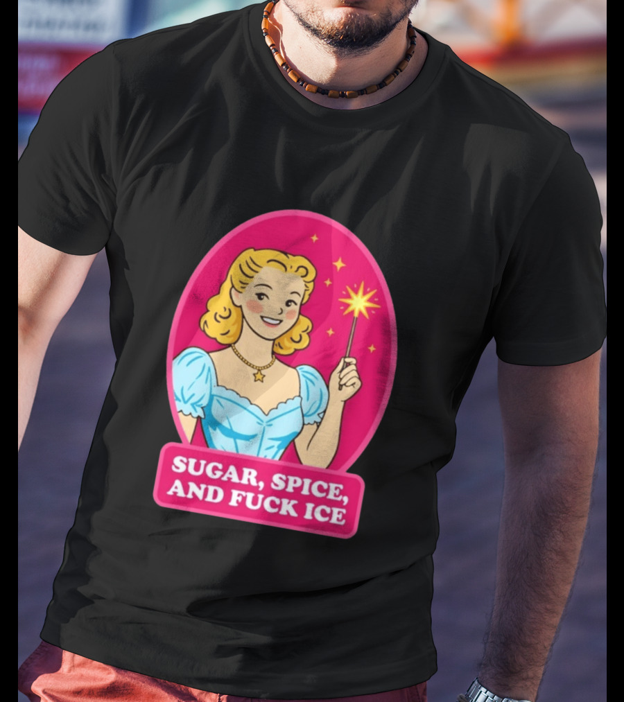 Sugar Spice And Fuck Ice Retro Cartoon Magic Wand T-Shirt