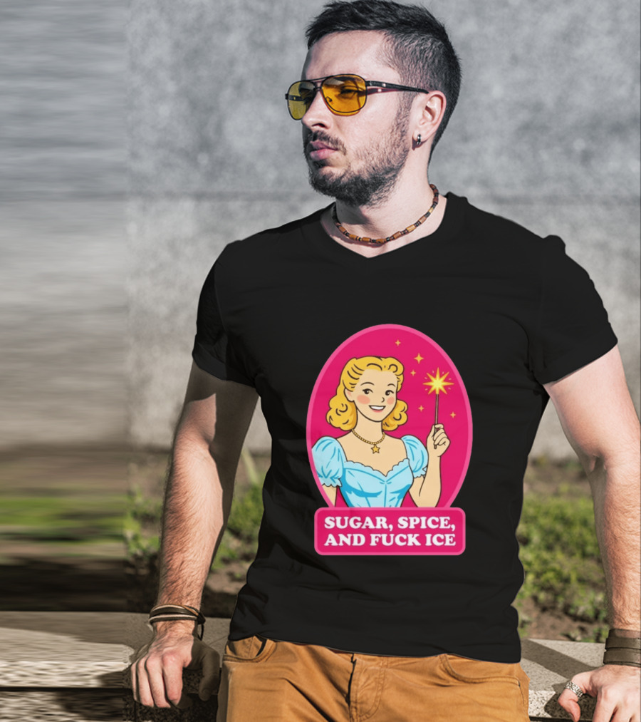 Sugar Spice And Fuck Ice Retro Cartoon Magic Wand T-Shirt