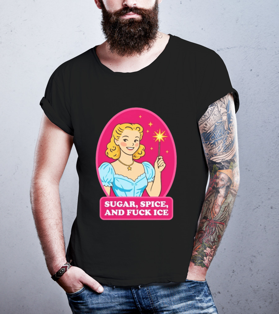 Sugar Spice And Fuck Ice Retro Cartoon Magic Wand T-Shirt