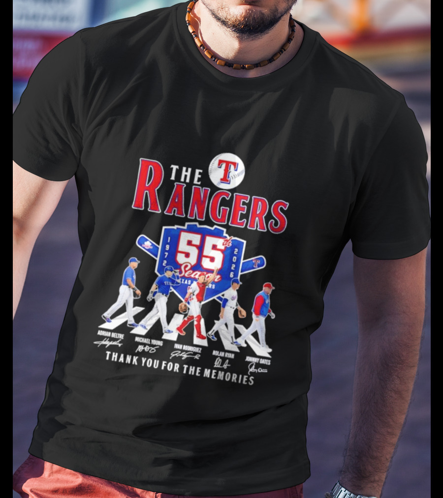 Texas Rangers 55th Season 1972 2026 Thank You For The Memories T-Shirt