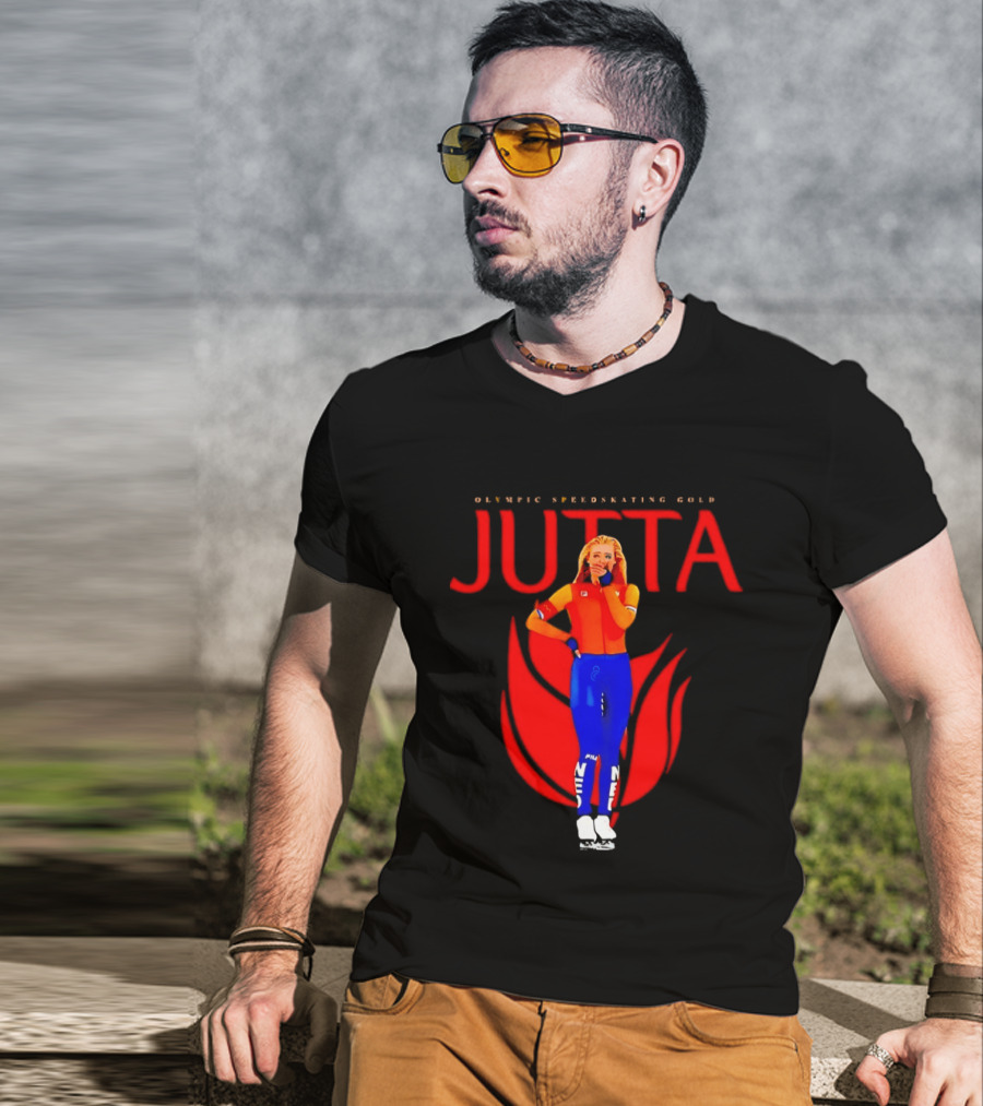 Jutta Leerdam Olympic Speedskating Gold Victory Moment T-Shirt