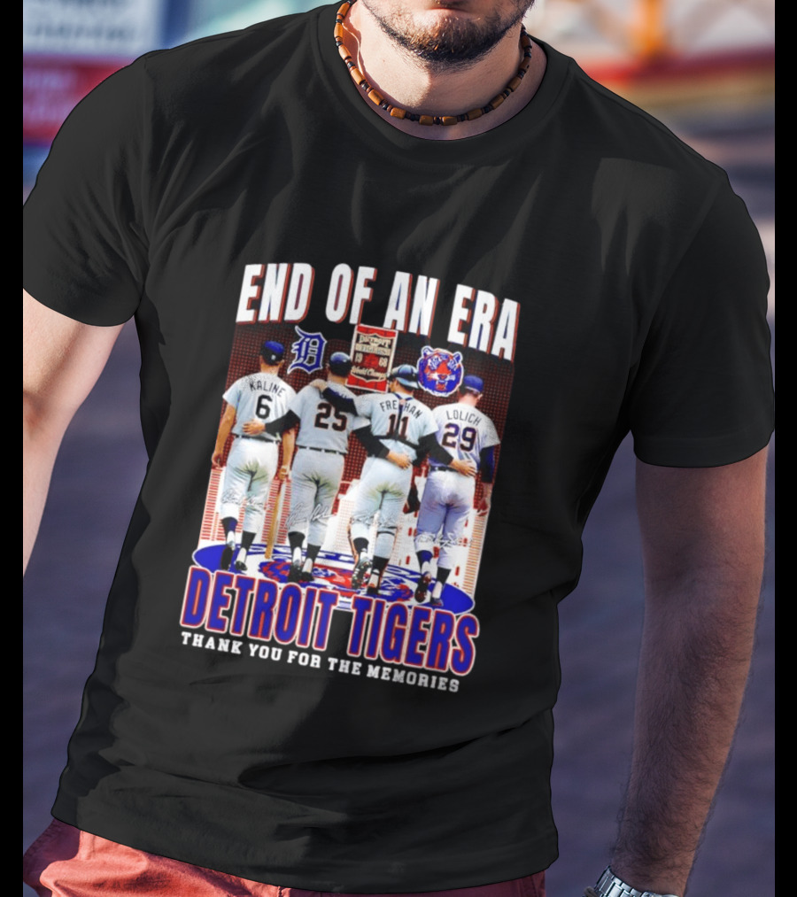 End Of An Era Kaline Cash Freehan Lolich Detroit Tigers Thank You For The Memories T-Shirt