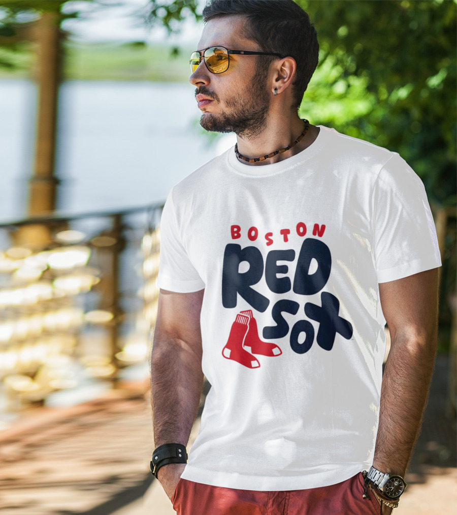 Boston Red Sox Bubble Crew Neck Baseball T-Shirt
