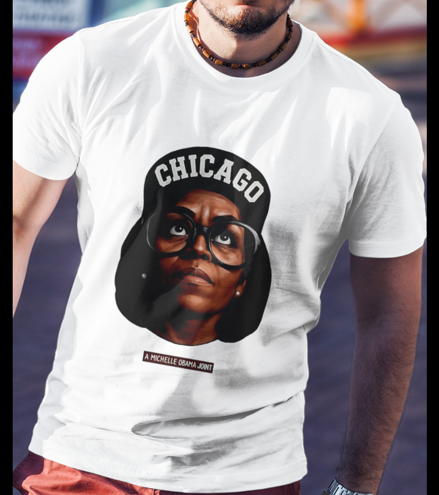 Chicago Michelle Obama Joint Big Face T-Shirt