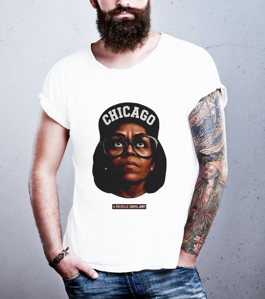 Chicago Michelle Obama Joint Big Face T-Shirt