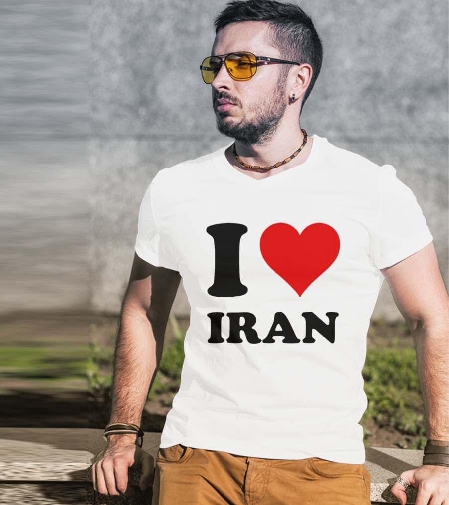 I Love Iran Heart Symbol Patriotic Expression T-Shirt