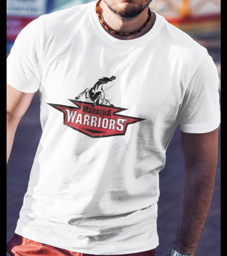 Maratha Warriors Historical Warhorse Emblem With Black T-Shirt