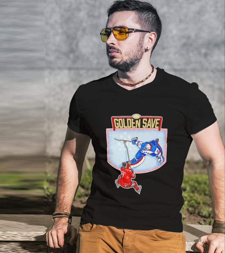 USA Hockey The Golden Save Canada Matchup T-Shirt