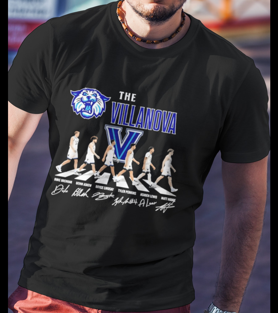 The Villanova Wildcats Basketball Player Abbey Road NCAA T-Shirt