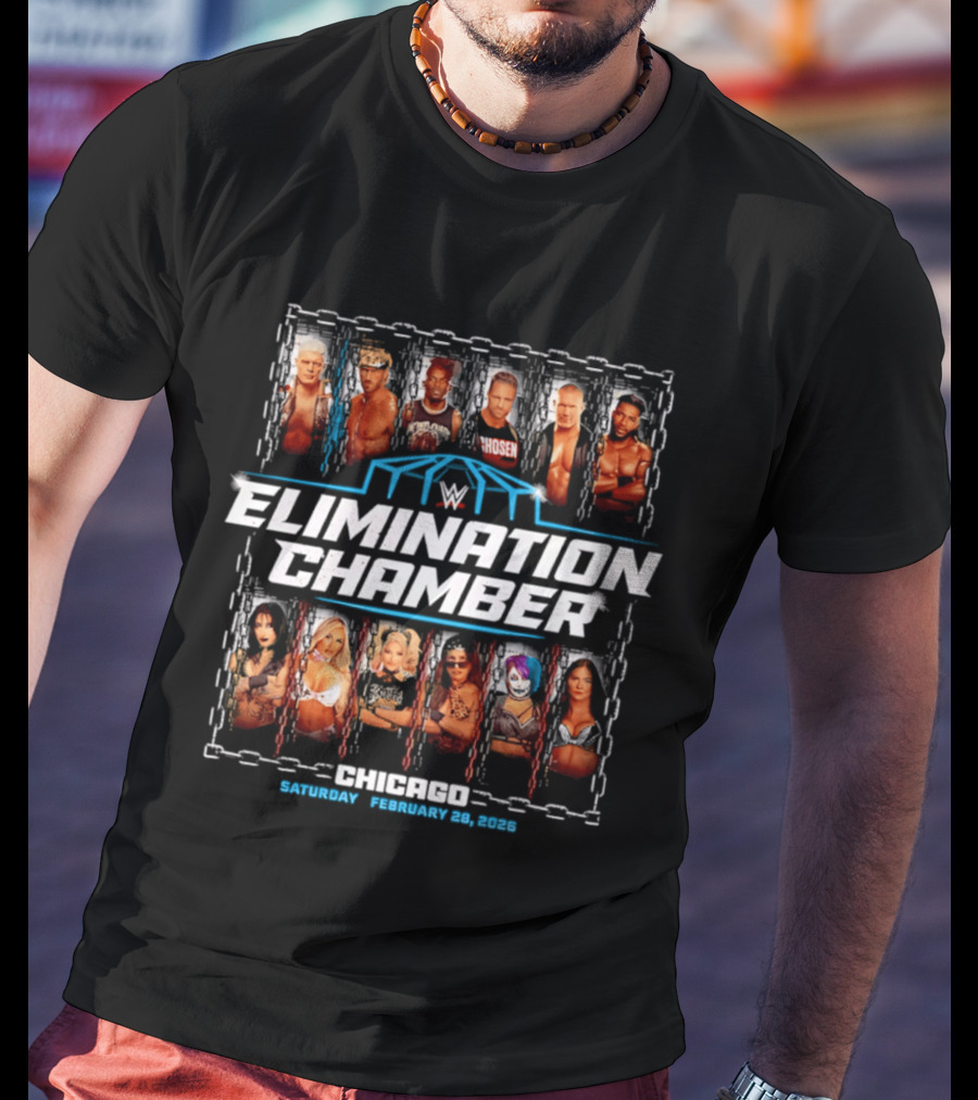 Elimination Chamber 2026 WWE Chicago Event February 26 Saturday T-Shirt
