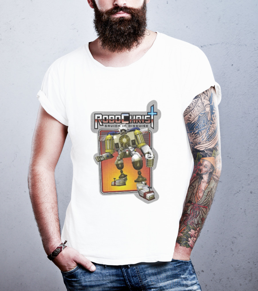 RoboChrist Savior In Disguise Transformer Robot Mashup T-Shirt