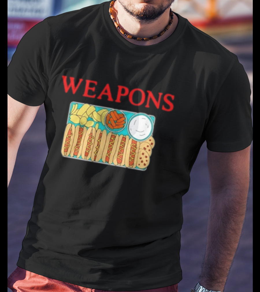 WEAPONS Hot Dog Platter With Chips And Dip T-Shirt