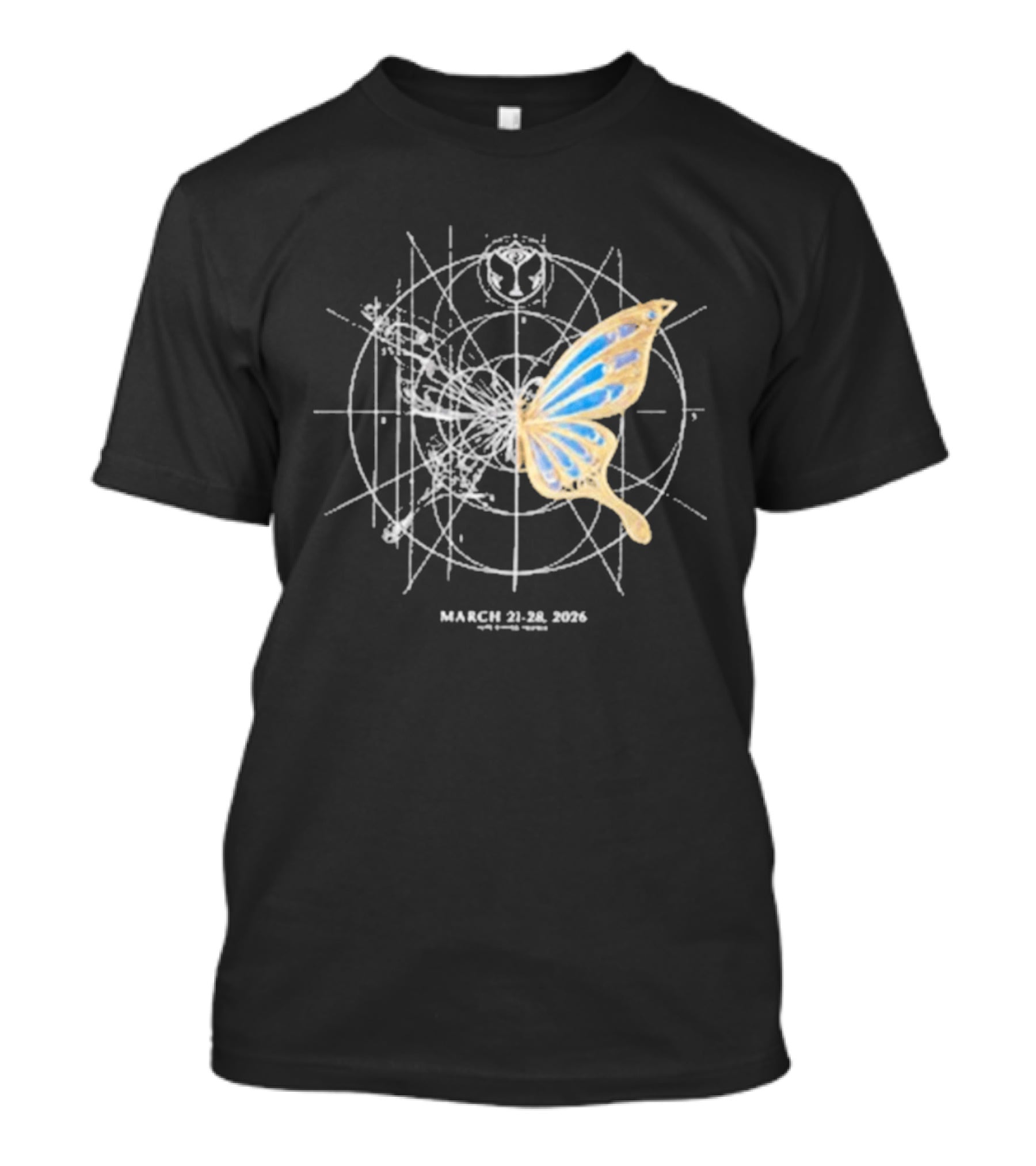 March 21 28 2026 Winter Event Geometric Butterfly Fusion T-Shirt