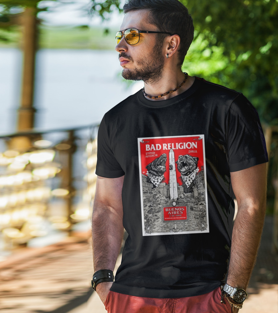 Bad Religion Buenos Aires 22 Abril Eternax Inocencia Shaila T-Shirt