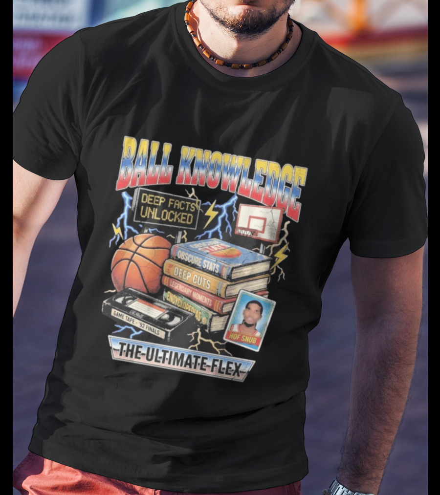 Ball Knowledge Deep Facts Obscure Stats Legendary Moments Encyclopedia Ultimate Flex T-Shirt