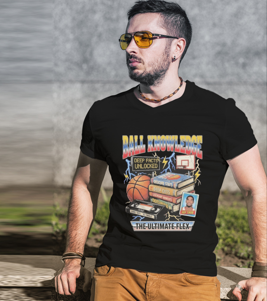 Ball Knowledge Deep Facts Obscure Stats Legendary Moments Encyclopedia Ultimate Flex T-Shirt