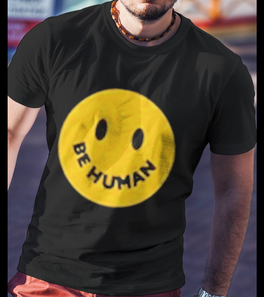 Brighten Be Human Yellow Smiley Face T-Shirt