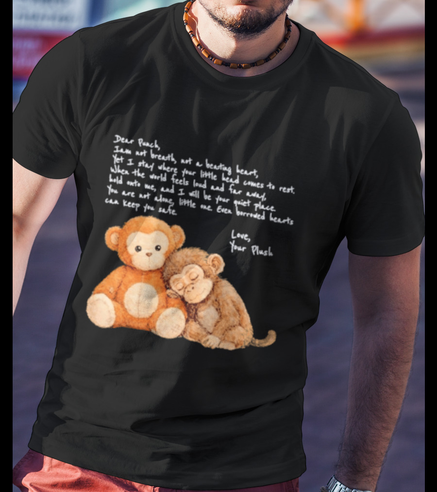Dear Punch Heartfelt Monkey Companions Poem And Plush Toy T-Shirt