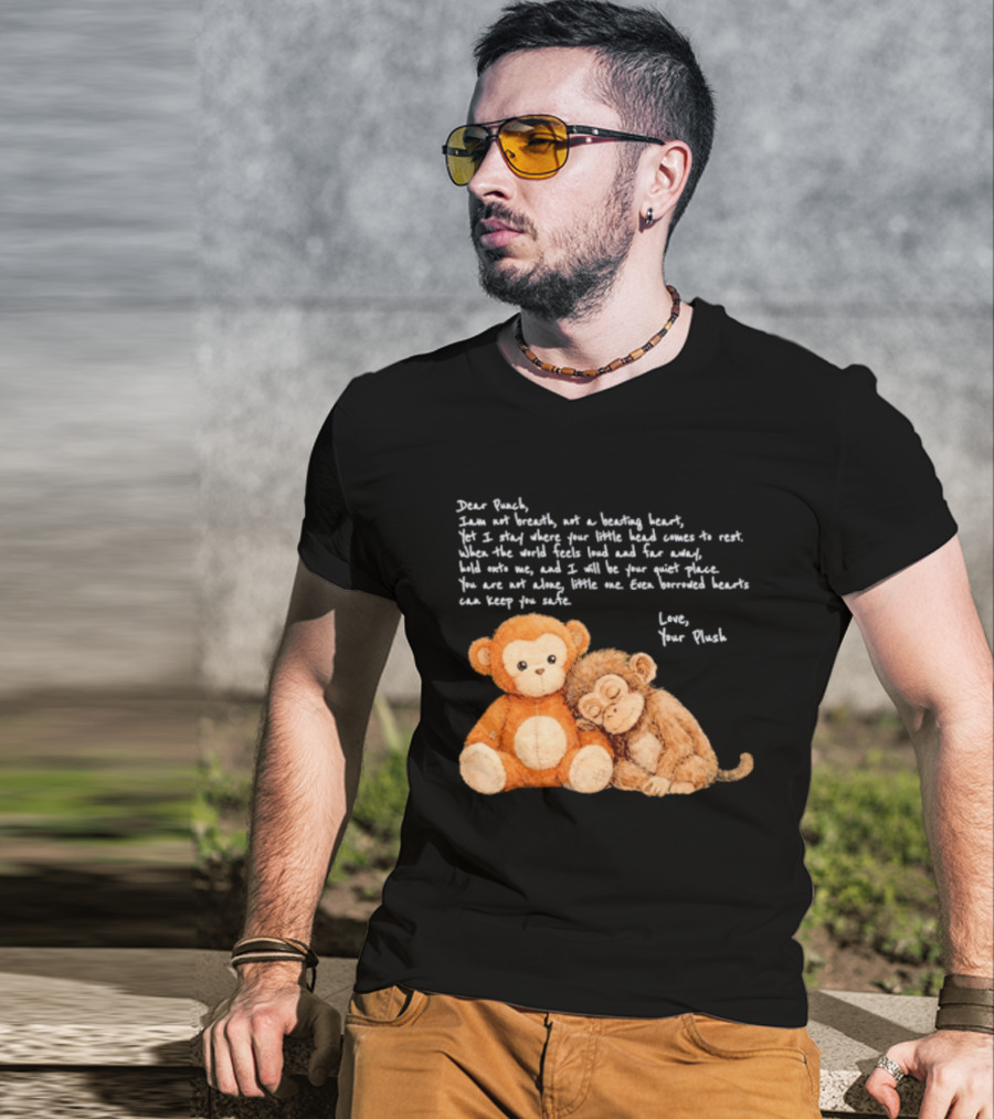 Dear Punch Heartfelt Monkey Companions Poem And Plush Toy T-Shirt